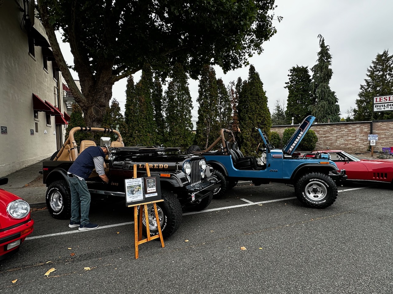 CJ-7 Laredo and CJ-7 Renegade with hoods up